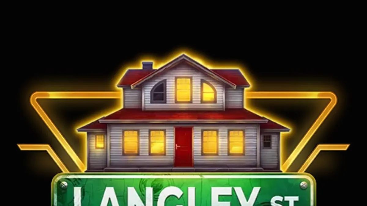 Tampilan layar slot Langley Street 23 dengan tema konspirasi noir